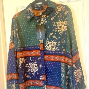 PrettyLittleThing blouse silky fabric